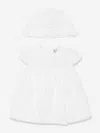 Sarah Louise Smocked-detailed Flared Dress And Hat Set In Ivory
