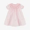 SARAH LOUISE BABY GIRLS PINK HAND-SMOCKED DRESS