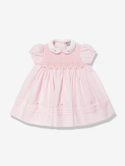 Sarah Louise Baby Girls Smocked Dress In Pink