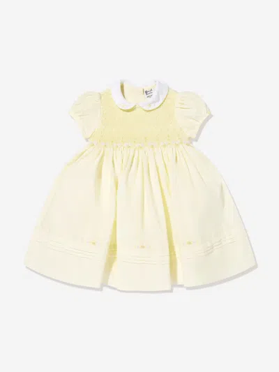 Sarah Louise Baby Girls Smocked Dress In Yellow