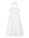 Sarah Louise Christening Dress And Bonnet Set In White