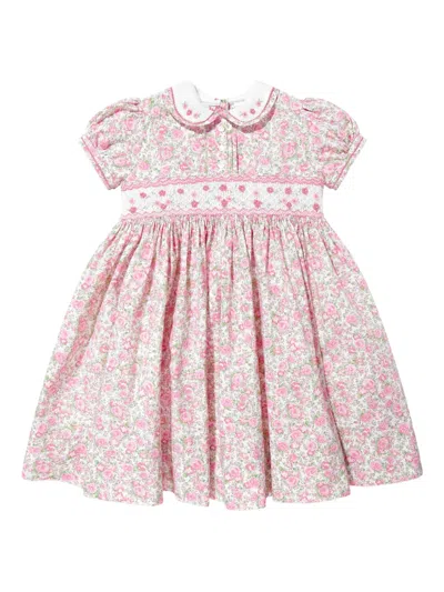 Sarah Louise Kids' Floral-print Smocked Dress