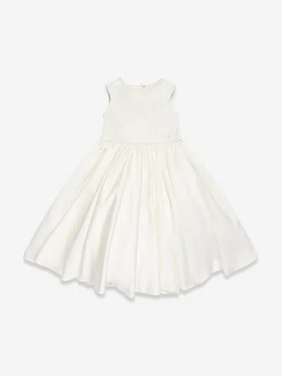 Sarah Louise Kids' Girls Ceremonial Ballerina Length Dress In Ivory