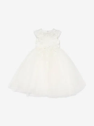 Sarah Louise Babies' Girls Ceremonial Ballerina Length Dress In Ivory