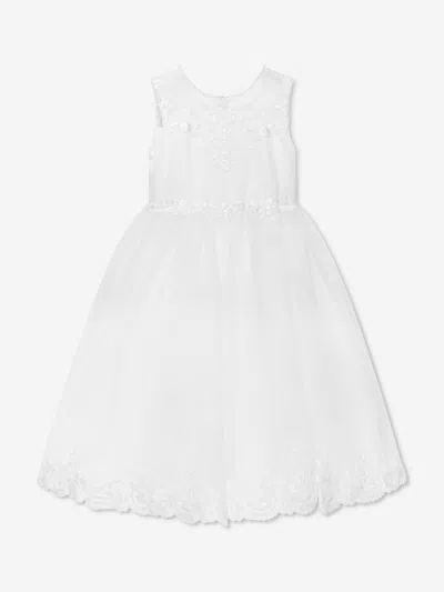 Sarah Louise Kids' Girls Ceremonial Ballerina Length Dress In Ivory