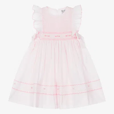 Sarah Louise Babies' Girls Pink Smocked Dress