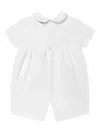 Sarah Louise Peter Pan-collar Romper In White