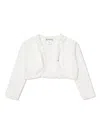 Sarah Louise Ruffle-detail Cropped Jacket In White