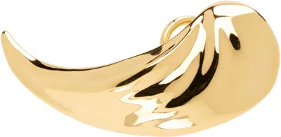 Sarah Madeleine Bru Gold Anthurium Small Clip Single Earring In Metallic
