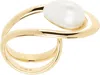 Sarah Madeleine Bru Gold Sol Ring In Yellow Vermeil