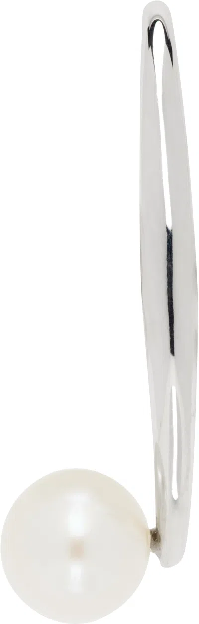 Sarah Madeleine Bru Silver Demie Petite Single Earring In Sterling Silver
