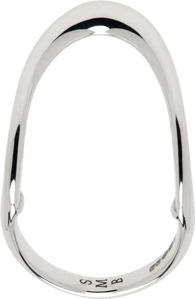 Sarah Madeleine Bru Silver 'la Vague' Ring In Sterling Silver