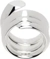 Sarah Madeleine Bru Silver Vipère Ring In Sterling Silver