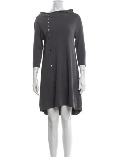 Pre-owned Sarah Pacini Asymmetrical Knee-length Dress W/ Tags In Grey