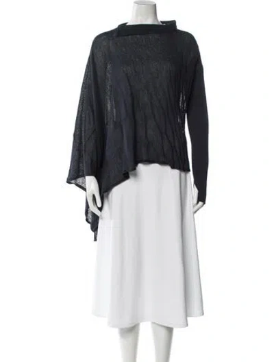 Pre-owned Sarah Pacini Bateau Neckline Sweater In Gray