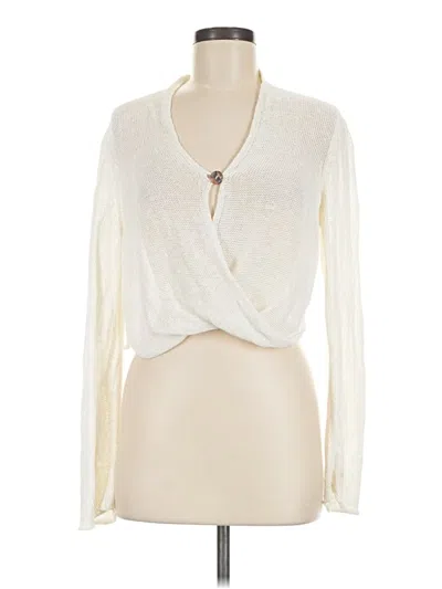 Pre-owned Sarah Pacini Cardigan Sweater In Ivory