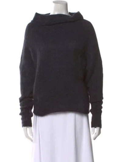 Pre-owned Sarah Pacini Cowl Neck Sweater In Gray