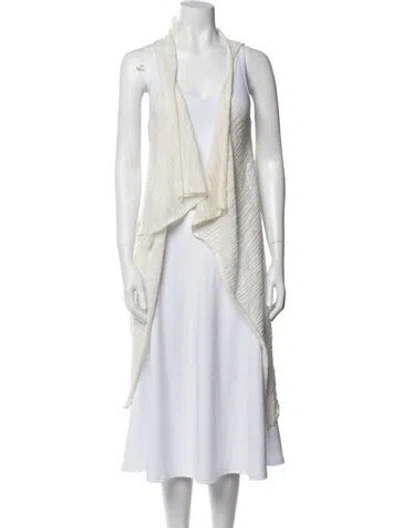 Pre-owned Sarah Pacini Cowl Neck Sweater In Neutral