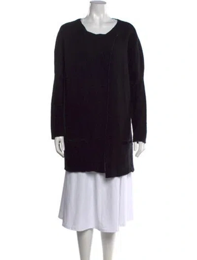 Pre-owned Sarah Pacini Crew Neck Sweater In Black