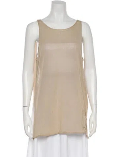 Pre-owned Sarah Pacini Crew Neck Sweater In Neutral