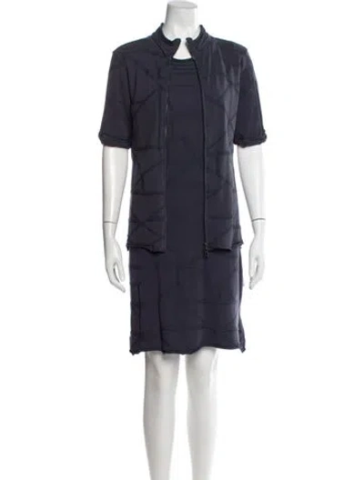 Pre-owned Sarah Pacini Cutout Accent Dress Set In Blue