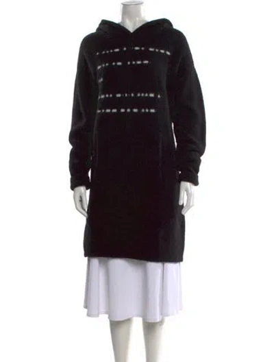 Pre-owned Sarah Pacini Graphic Print Midi Length Dress In Black
