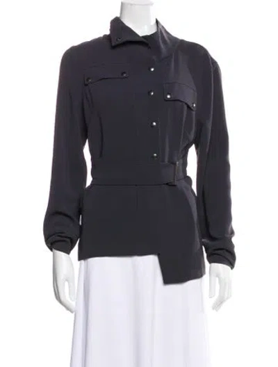 Pre-owned Sarah Pacini Jacket In Gray