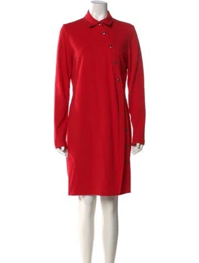 Pre-owned Sarah Pacini Knee-length Dress In Red