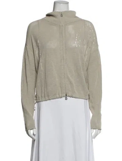 Pre-owned Sarah Pacini Linen Jacket In Neutrals