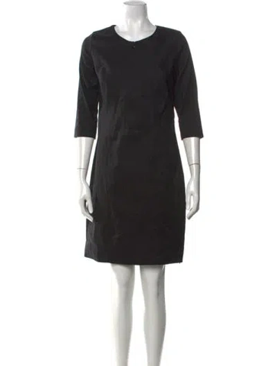Pre-owned Sarah Pacini Linen Knee-length Dress W/ Tags In Black