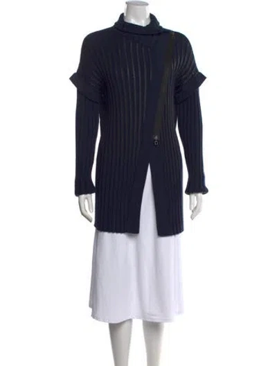 Pre-owned Sarah Pacini Merino Wool Turtleneck Sweater