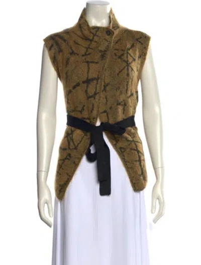 Pre-owned Sarah Pacini Printed Mock Neck Sweater In Multi