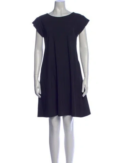 Pre-owned Sarah Pacini Scoop Neck Mini Dress In Blue