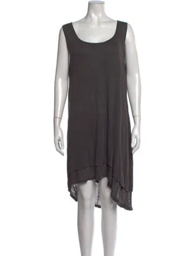Pre-owned Sarah Pacini Scoop Neck Mini Dress In Green