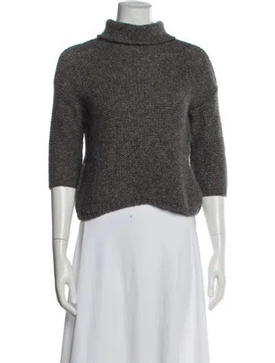 Pre-owned Sarah Pacini Turtleneck Sweater In Gray