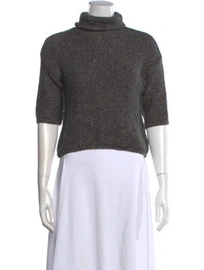 Pre-owned Sarah Pacini Turtleneck Sweater In Gray