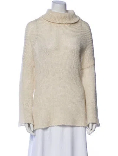 Pre-owned Sarah Pacini Turtleneck Sweater In Neutral