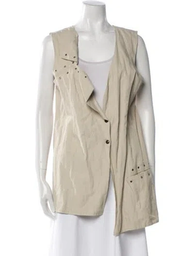 Pre-owned Sarah Pacini Vest W/ Tags In Neutral