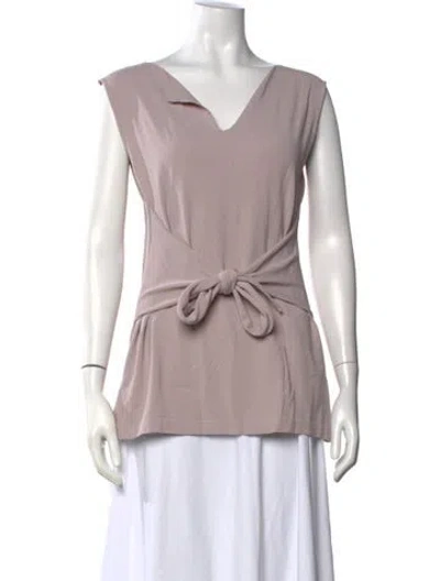 Pre-owned Sarah Pacini V-neck Sweater In Purple