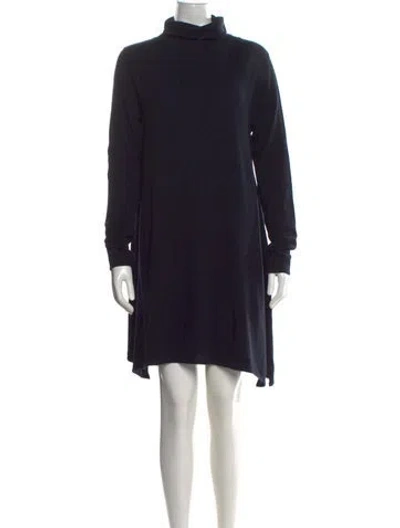 Pre-owned Sarah Pacini Wool Knee-length Dress In Black