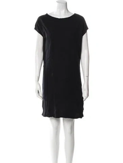 Pre-owned Sarah Pacini Wool Mini Dress In Black
