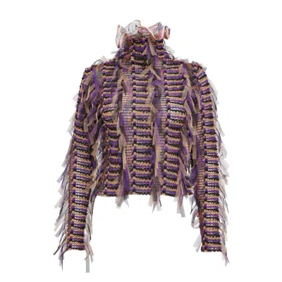Sarah Regensburger Women's Black / Pink / Purple Manifest Longsleeve In Black/pink/purple