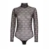 Sarah Regensburger Women's Black Rebel Mesh Bodysuit In Black