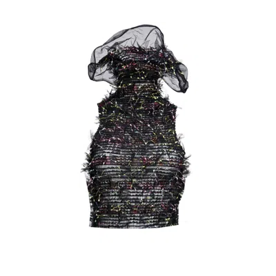 Sarah Regensburger Women's Goddess Summer Top Black Multicolor