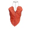 Sarah Regensburger Women's Leaf Top Orange In Orange
