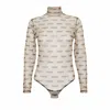 Sarah Regensburger Women's Neutrals Vegan Mesh Bodysuit