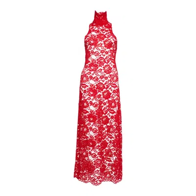 Sarah Regensburger Women's Red Blood Lace Dress