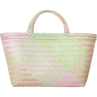 Sarah Stewart Benny Handwoven Tote Recycled Plastic In Pink