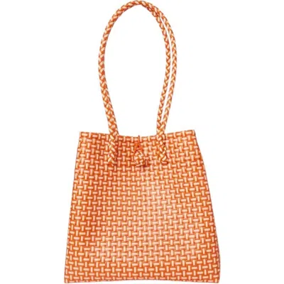 Sarah Stewart Midi Ella Handwoven Tote In Orange