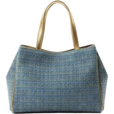 Sarah Stewart The Delilah Tweed Bag In Blue